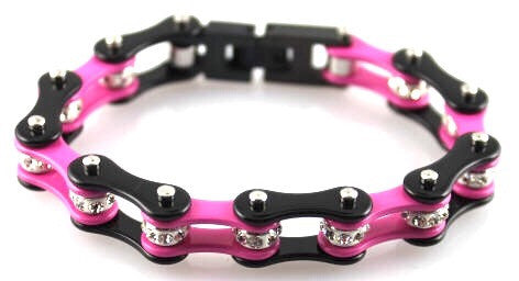 Sparkle Womens Bracelet Pink and Black